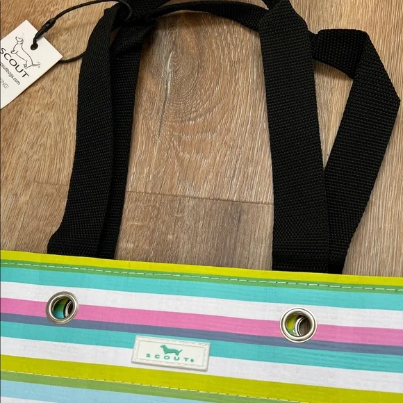 SCOUT Vibrant Striped NWT Large Package Gift Bag 13.5” W x 12” H x 6” D - Picture 6 of 16
